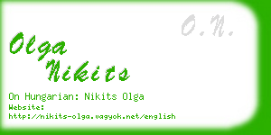 olga nikits business card